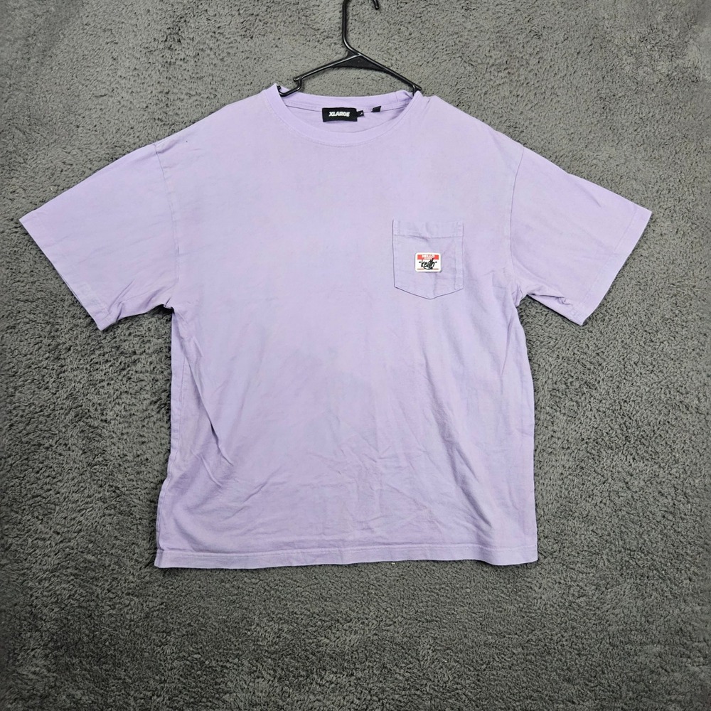 XLARGE Clothing T Shirt Keith‎ Monkey Graphic Lavender Pocket Tee Mens L